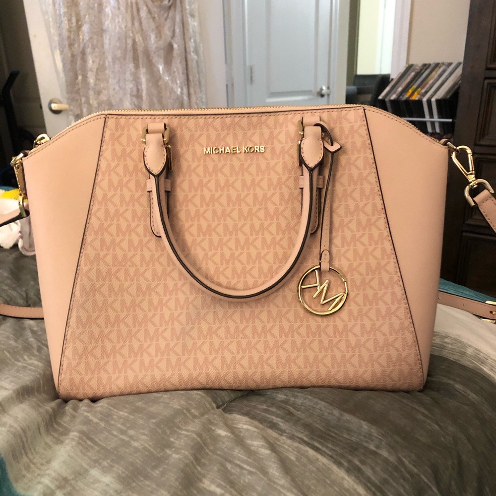 Michael Kors large pink handbag